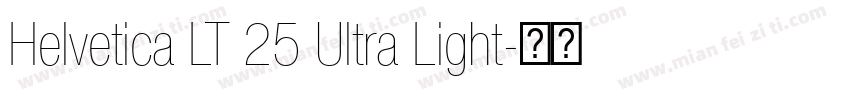 Helvetica LT 25 Ultra Light字体转换